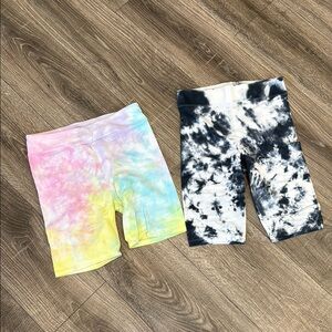 Tie-Dye Biker Shorts Set size small